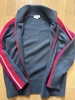 DIESEL グレー ジップアップ カーディガン
