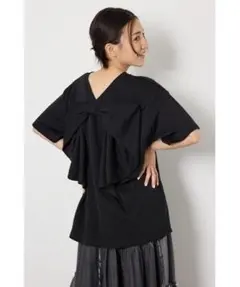 新品 ロデオクラウンズ ビッグリボン2WAY Tシャツ ブラック 黒 Sのサムネイル