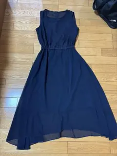 ネイビー ノースリーブ ロングワンピース(Royal party)