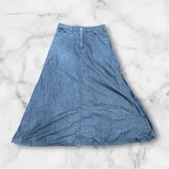 【美品】グローバルワーク デニム フレア ロングスカート Mサイズ 綿100%