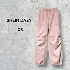 SHEIN DAZYスラントポケット パンツ パラシュート ピンク