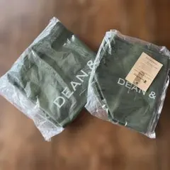 DEAN & DELUCAオリーブグリーン トートバッグ大小セット