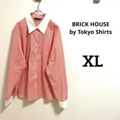 【BRICK HOUSE】レッド×ホワイト ストライプ XL 春秋
