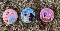 ディズニープリンセス 刺繍缶バッジ 3個セット