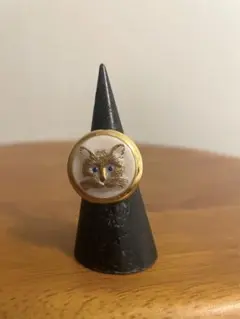 ネコのフリーリング　ゴールド