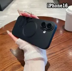 iPhone 16 ケース MagSafe対応 マットブラック 耐衝撃