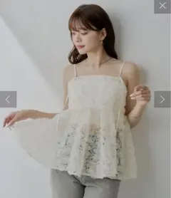 Chico ローズチュールペプラムブラウス