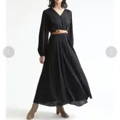 FRAY ID レザーベルトワンピース