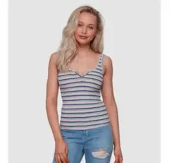 【新品タグ付き】BILLABONG ボーダー タンクトップ Sサイズのサムネイル