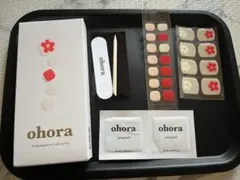 ohora ネイルシールセット 赤い花デザイン