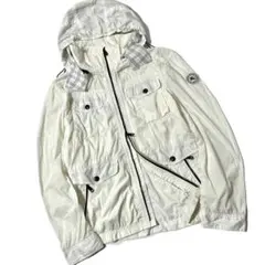 【美品】バーバリーブラックレーベル　ナイロンジャケット　2WAY　フード付き　L