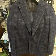 T-JACKET ティジャケット　ネイビー チェック柄 テーラードジャケット