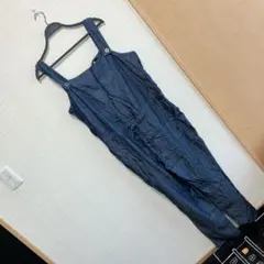 NEW YORK & COMPANY サロペット L ダークブルーデニム風