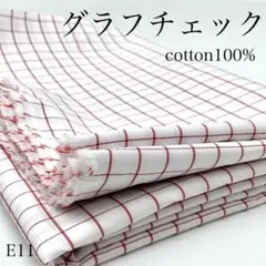 E11　1009-34　グラフチェック　2ｍ　ポリエステル100％　生地
