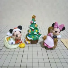 ディズニー　ミッキー　ミニー　クリスマスツリー　置物