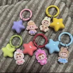 ラブブミニストラップ5個セット星付き