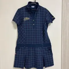 FILA ゴルフワンピース Lサイズ ネイビーチェック