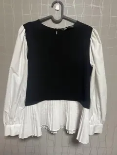 『美品』ZARA 裾プリーツカットソー☆