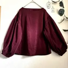 未使用☆EDIST. CLOSET☆チュニック プルオーバー ボルドーベルベット
