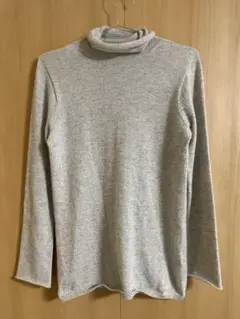 KOFTA コフタ カシミヤシルク タートルネックニット グレー アイボリー