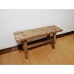 国産桧】木製フラワースタンド 幅50cm×高30cm スツール ベンチ 水槽台