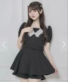 pium ピウム 丸衿リボンドーリーセットアップ - メルカリ