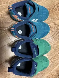 asics スニーカー 15.5cm 青色 ベルクロ式