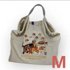 刺繍トートバッグ ライトグレー 猫 チョコレート 新品 ボールアンドチェーン