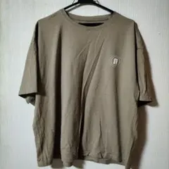 【古着】SHEIN DAZYベージュ Tシャツ nのロゴ バックプリント