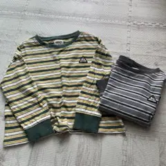 男の子 キッズ 保育園MONOSOボーダー 長袖カットソー 120cm綿100