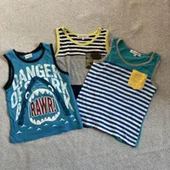 ノースリーブタンクトップ3枚セット 110cm