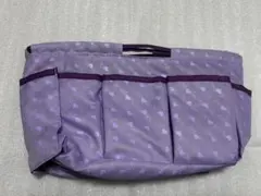 Little Bee バッグインバッグ パープル ハート柄