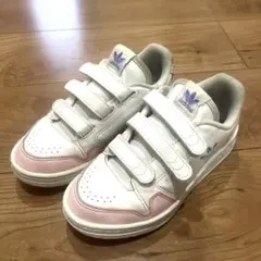 adidas ホワイト/ピンク スニーカー19.5cm