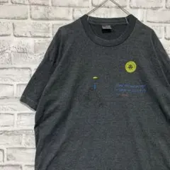 USA製90sヴィンテージTシャツ！シングルステッチ　グレー半袖古着　XL 18