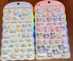 【正規品】　コットンパフィーシール　マイメロディ　クロミ　シナモロール　2点