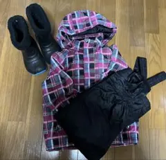 【セット】スキーウェア、スノーブーツ