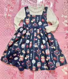 メゾピアノ ジャム瓶ワンピース 120cm