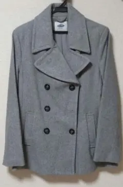 グレー ダブルブレスト ピーコート