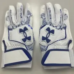 UNDER ARMOUR バッティンググローブ ホワイト ブルー