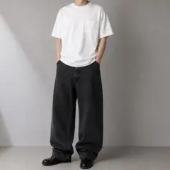 Wrangler　ラングラー　ワイド　極太　デニムパンツ　フェードブラックW40のサムネイル