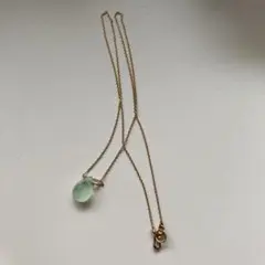 mikia 18金 ゴールド ネックレス ミキア 天然石 ミントグリーン