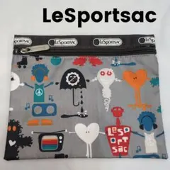 LeSportsac レスポートサック ポーチ 総柄 軽量 グレー レスポのサムネイル
