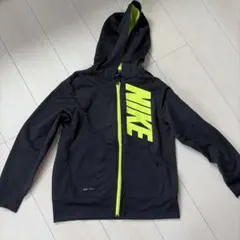 NIKE DRI-FIT ジップアップパーカー ブラック キッズM