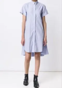sacai サイドジップシャツワンピース ♡*様 sacai サイドジップシャツワンピース - メルカリ