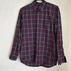 ユニクロ チェック柄 長袖シャツ Mサイズ