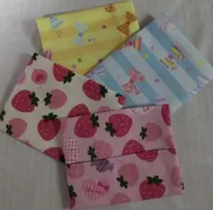 ◆1枚おまけ【ハンドメイド】ポケットティッシュカバー4枚【ミニ】女児