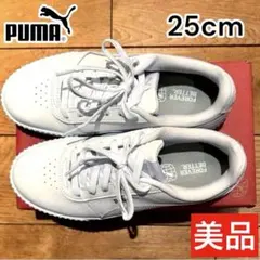 PUMA Carina L 25cm 白 スニーカー 入学準備 厚底 Used