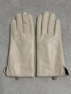 オフホワイト　レザー グローブ