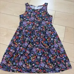 H&M花柄ノースリーブワンピース US 8-10Y