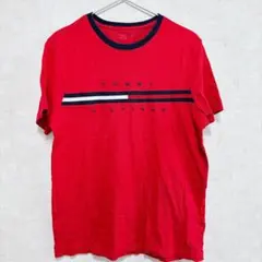 TOMMY HILFIGER Tシャツ M 赤 ロゴ 半袖 メンズ レディース